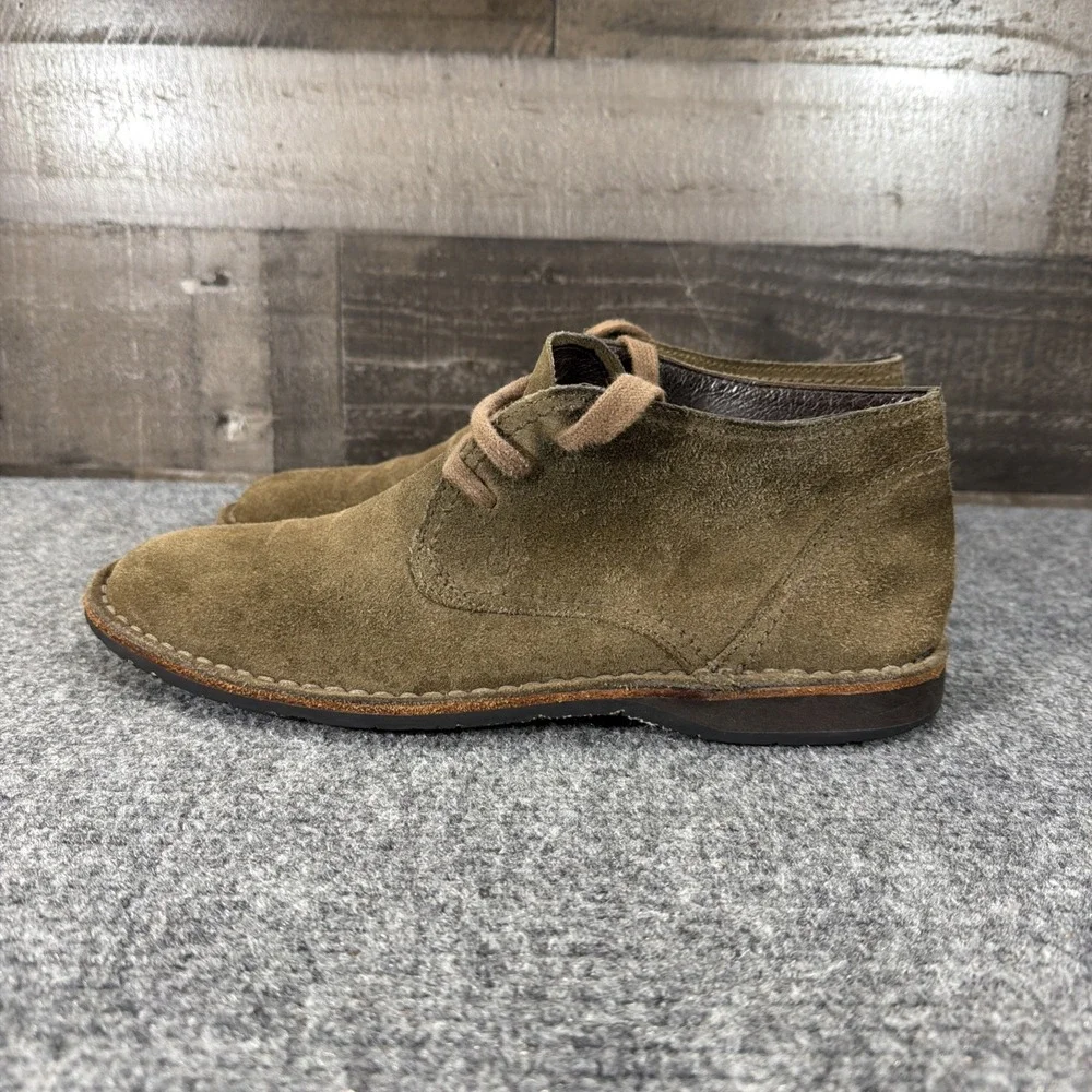 John Varvatos Chukka Boots Mens 9M Brown Suede Leather Tire Tread